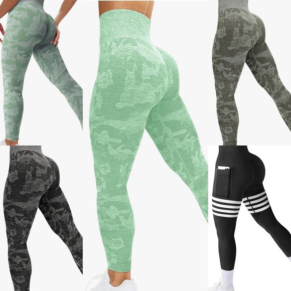 (Bundle) 5 pairs of Camo Seamless Leggings - Picture 1 of 16